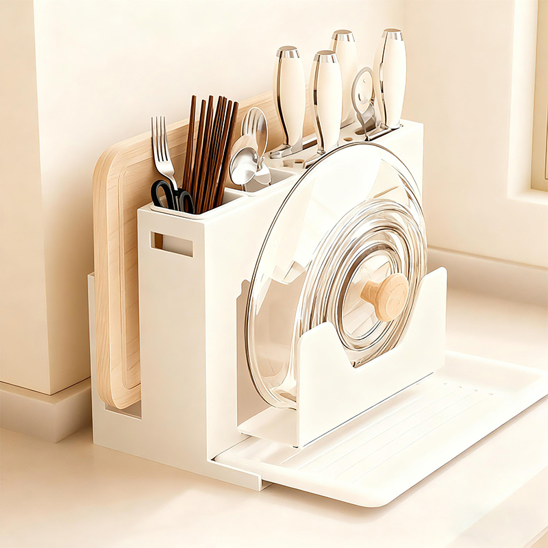 壁挂台面双用不锈钢厨房刀架