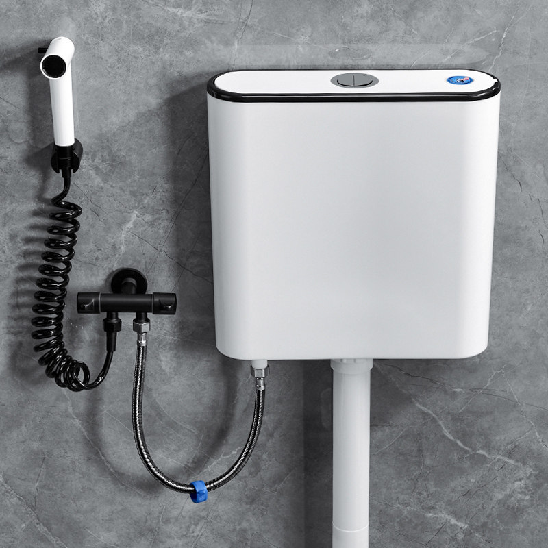 家用卫生间蹲便器抽水节能马桶水箱大冲力加厚蹲坑挂墙厕所冲水箱