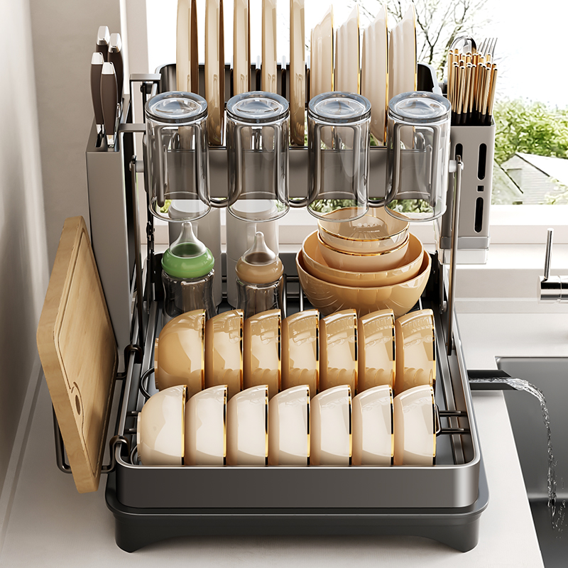 【不锈钢】厨房碗碟沥水架