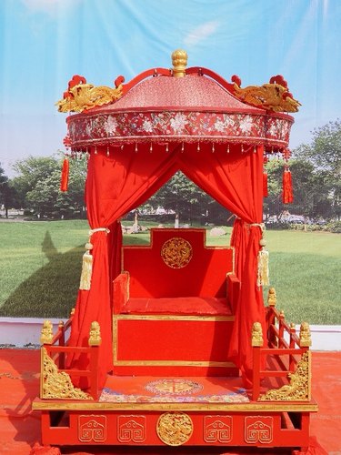 网红款圆顶花轿凤撵汉婚轿子