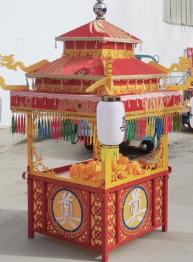 白喜事花轿天堂轿子殡葬用品抬骨灰盒抬棺丧事灵堂轿