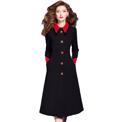 菲梦伊黑色衬衫连衣裙女