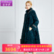 菲梦伊皮毛一体外套女中长款 立领钉珠整貂水貂毛皮草大衣 2024冬季