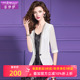 外套女短款 薄款 夏季 高级感通勤职业装 上衣 法式 菲梦伊亮片白色西装