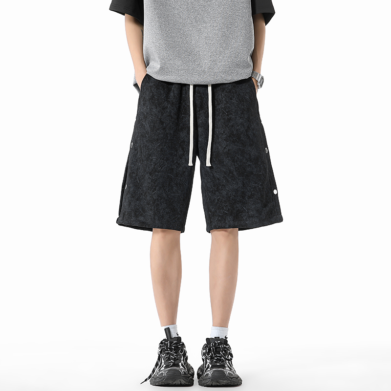 扎染排扣高克重短裤XZ503-KDK528P45控68，男装牛仔裤，星座503-1