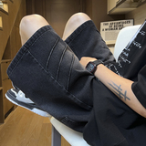 2025夏季宽松直筒无弹小众男女款五分牛仔裤XZ503-1DK519P45控68，男装牛仔裤，星座503-1