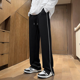 现货！秋冬季抖音品质直筒脚口拉链休闲运动裤XZ503-K5018P50控78，女装休闲裤，星座503-1