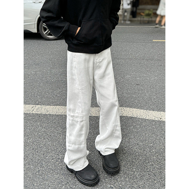 2025秋冬新款小众设计工装牛仔长裤男女同款XZ503K834P55控78,男装牛仔裤,星座503-1