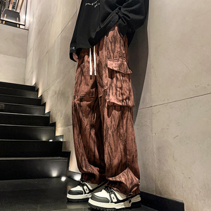 扎染工艺男女款大口袋直筒工装休闲裤XZ503-K5023P55控78图片