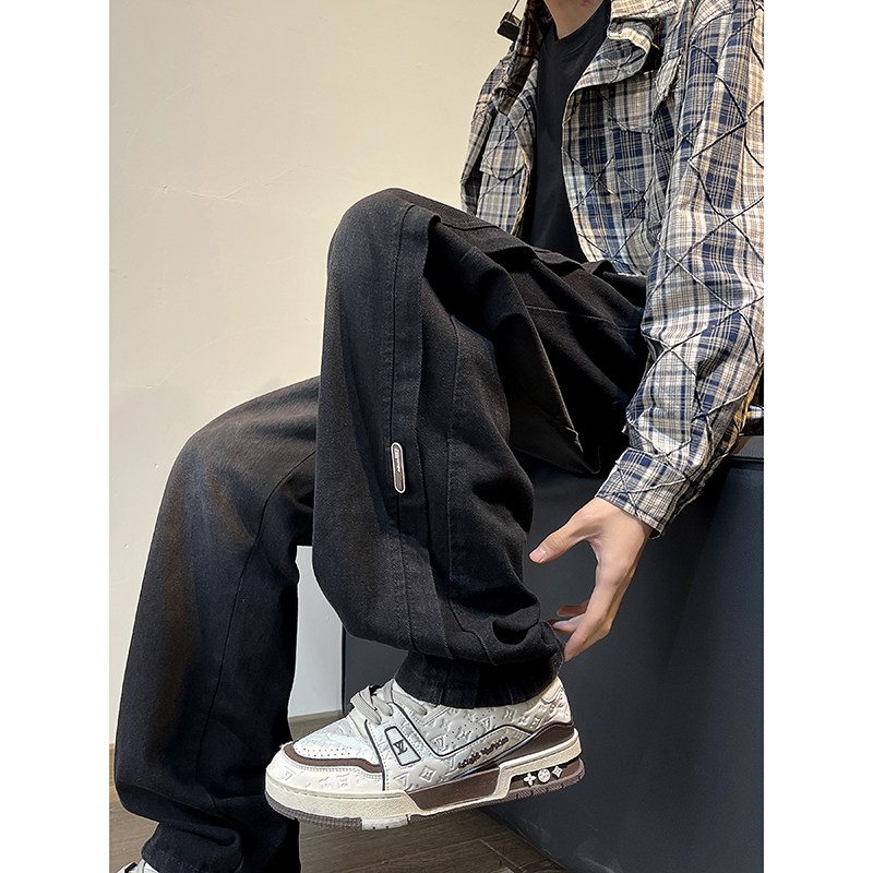 数据款高转化拼接纯色直筒牛仔裤XZ503K846P55控78,男装牛仔裤,星座503-1