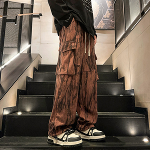 扎染工艺男女款大口袋直筒工装休闲裤XZ503-K5023P55控78图片