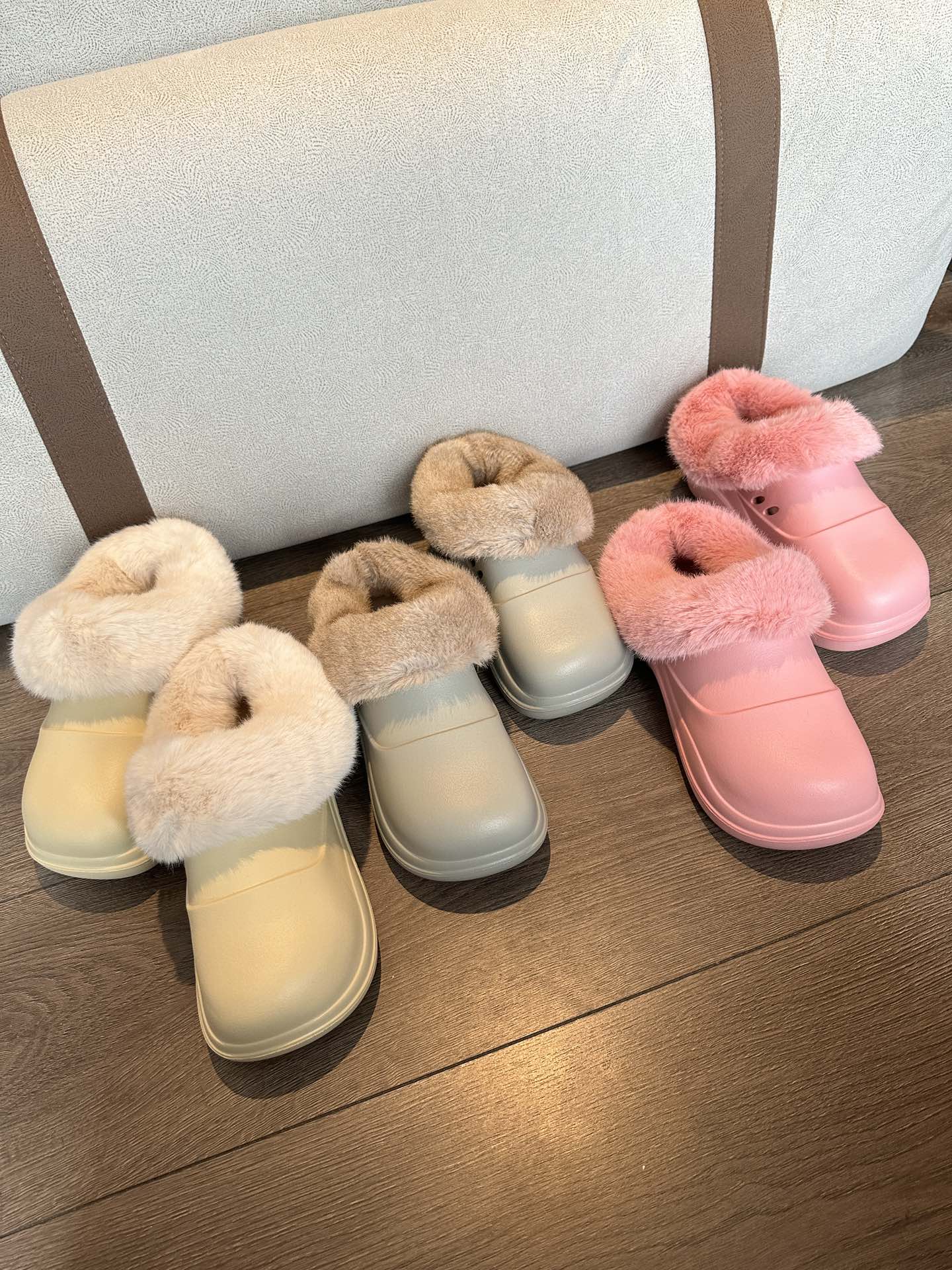 品牌捡厚底棉拖鞋女2025秋冬季新款加绒外穿保暖防滑毛毛绒女棉拖