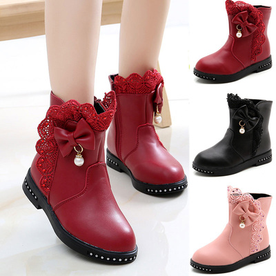 女童靴子2025新款秋冬加绒小公主儿童短靴冬季爆款小女孩皮靴超火