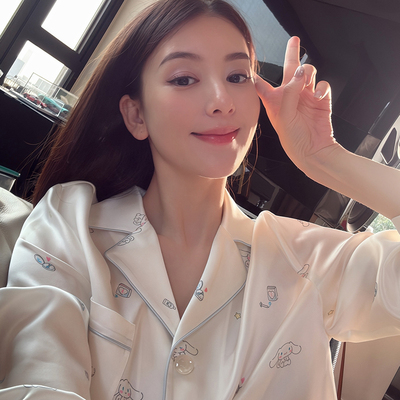 Cinnamoroll玉桂狗联名真丝睡裙