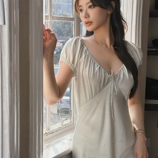 SILKY MIRACLE真丝睡裙Petit flower新款法式度假碎花长裙夏外穿