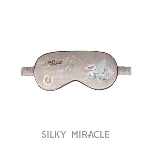 MIRACLE真丝眼罩Cowboy系列桑蚕丝印花水钻睡眠遮光眼罩 8折SILKY