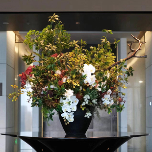 海虹景观仿真绿植桌面大型花艺盆栽酒店大堂仿真花景观装饰摆件