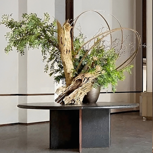 海虹景观仿真绿植新中式 饰仿真花玄关摆件 桌面大型花艺酒店大堂装