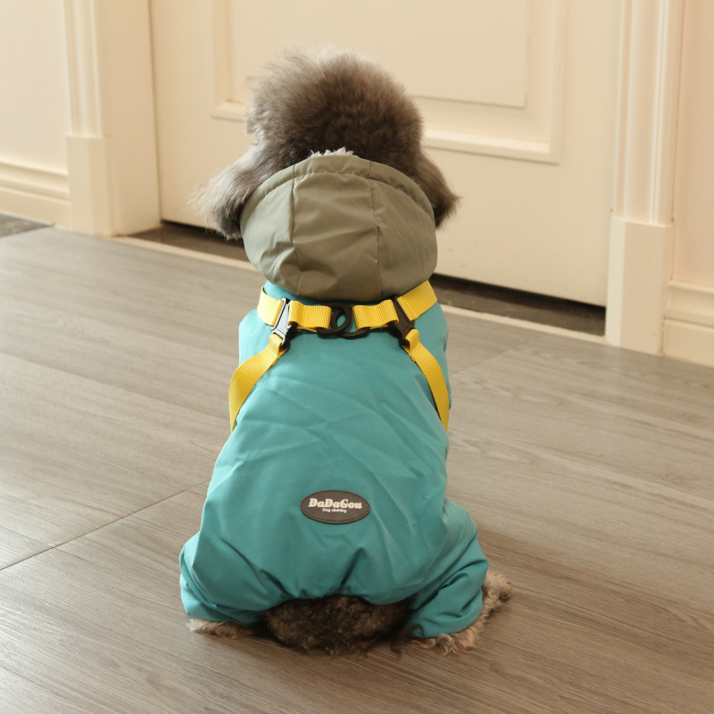 狗狗冬天衣服四脚背带拉扣保暖棉衣比熊泰迪宠物衣服冬季小型犬服