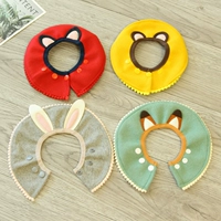 Мультяшный нагрудник с животными, плетеный шарф, слюнявчик