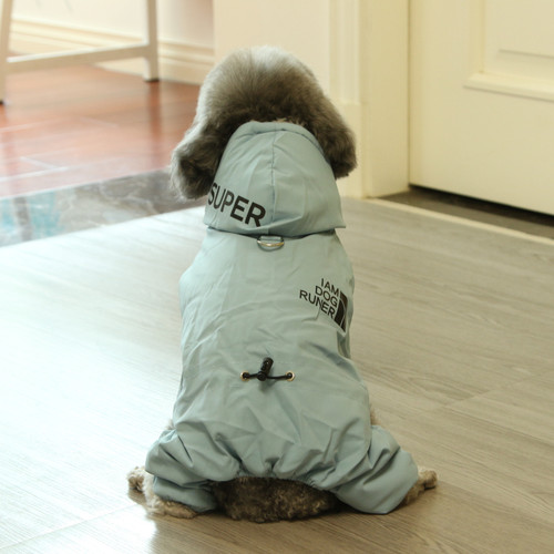 泡品小狗衣服四脚冬季防水狗棉衣