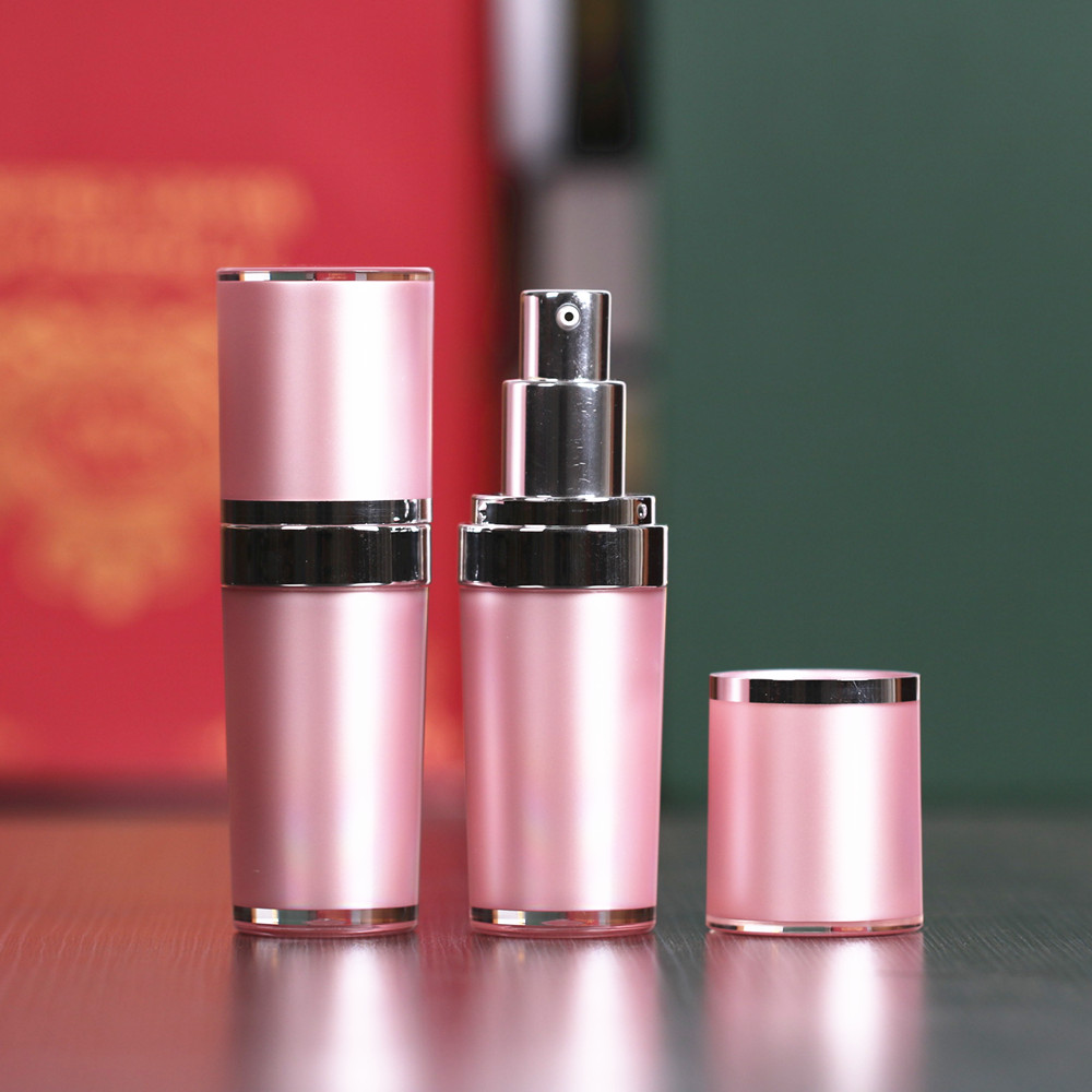 粉色乳液瓶 化妆品沐浴露洗发水粉底液按压空瓶 便携亚克力分装瓶