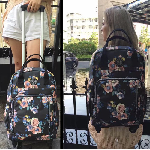 14寸印花万向轮折叠短途旅行箱包