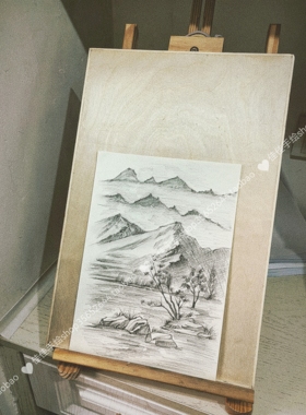 A4纯手绘素描风景画现货包邮 纯手绘铅笔画实物拍摄包邮F007