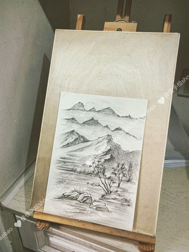 A4纯手绘素描风景画现货包邮 纯手绘铅笔画实物拍摄包邮F007