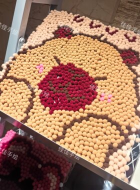 毛球画订做 纯手工毛球画代做 可来图定做 包邮MQ1