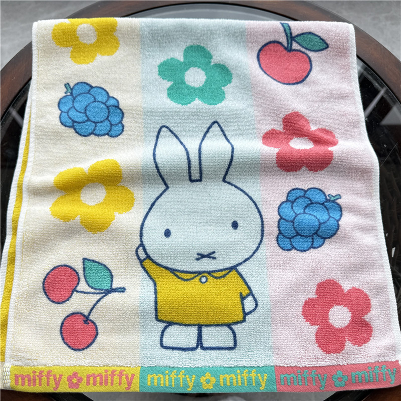 出口日本原单 米F 卡通可爱兔子樱花花朵纯棉柔软全棉吸水毛巾,居家布艺,毛巾/面巾,淘宝优惠券,粉丝福利购,淘宝优惠卷