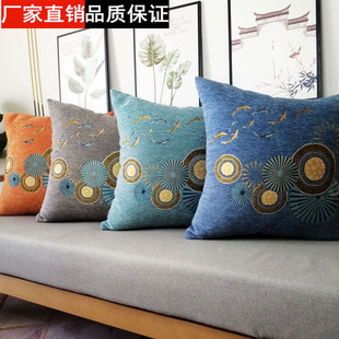 现代简约沙发抱枕客厅靠垫办公室酒店腰枕汽车腰靠飘窗刺绣靠枕
