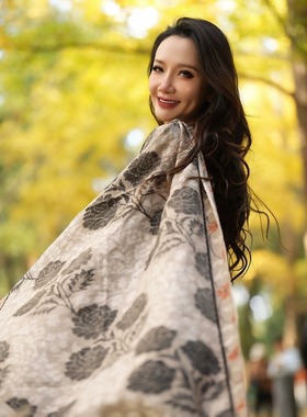 Nagarnan-小尺寸Stole小色块卡尼克什米尔手工披肩