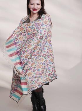 NagarNan-Pashmina系列lady kani定制白绒工坊那家楠手工羊绒披肩