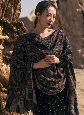 NagarNan 100×200 lady尺寸Kani卡尼那家楠克什米尔羊绒披肩