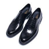 专柜正品 鞋 手抓纹系带商务正装 金利来男鞋 男婚鞋 新款 皮鞋 2026春季