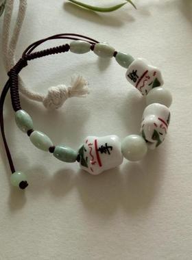 原创招财猫姓名手链送名字编制