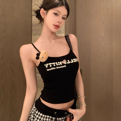 美式字母运动吊带背心女夏