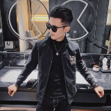 21春款社会小伙韩版修身印花立领拉链夹克外套8J，男装夹克，星座308A