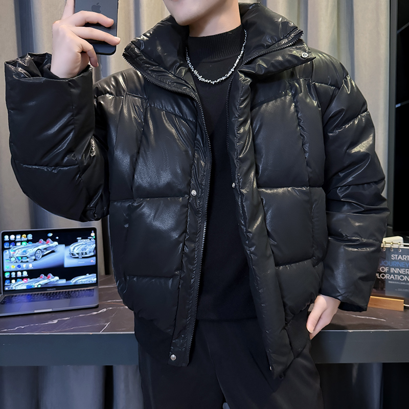 M88030-P135控175韩版痞帅潮牌纯色立领绗线格子保暖棉衣外套B，男装棉衣，星座308A