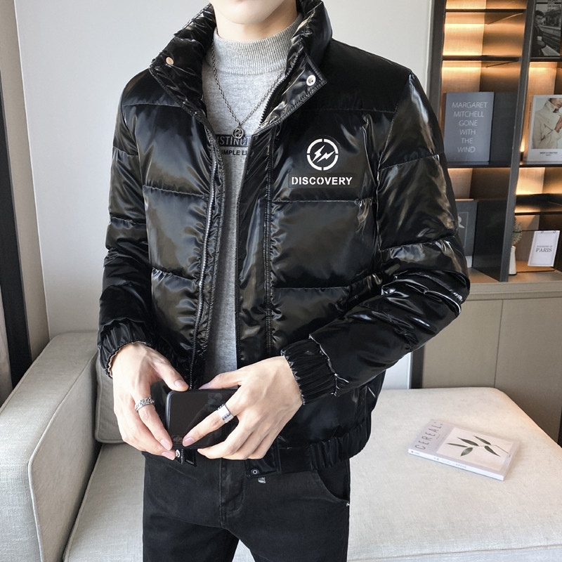冬季精品修身闪电雕花亮面保暖羽绒服夹克外套2Y8026,男装羽绒服,星座308A