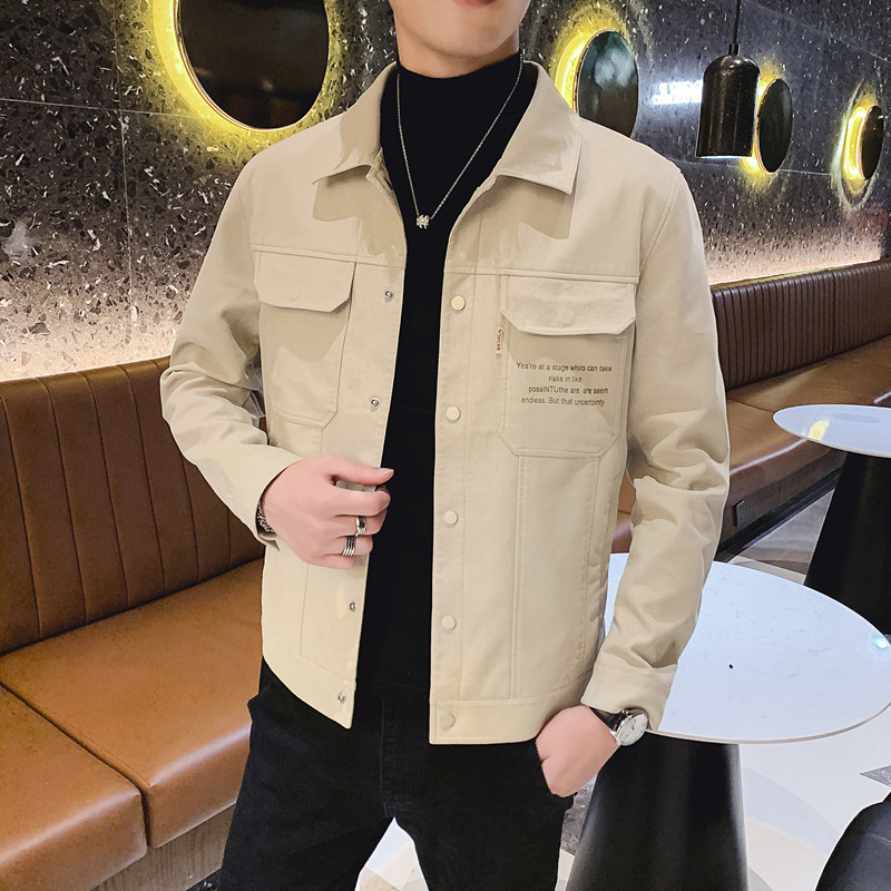店主风冬季休闲水洗皮衣翻领夹克工装加绒外套JH211-P135控165,男装皮衣,星座308A