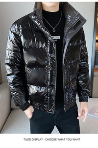 冬季韩版精品亮面面包服保暖羽绒服夹克外套 3 Y8019-P185控235图片