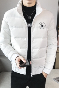时尚店主风压花加厚亮面保暖休闲羽绒服夹克外套 Y8013-P158控208图片