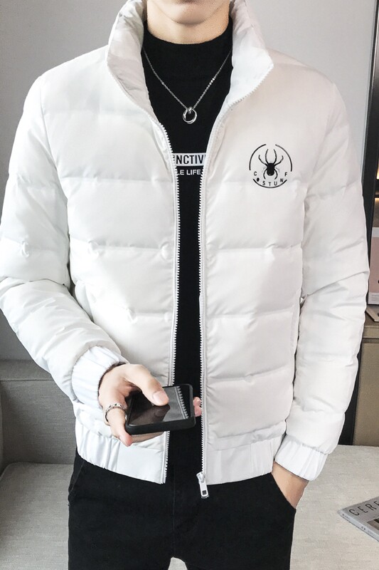 时尚店主压花加厚亮面保暖休闲羽绒服夹克外套1Y8013-P158控208,男装羽绒服,星座308A