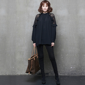 遮肚雪纺衫 独特别致上衣女欧货法式 洋气减龄好看 春秋季 漂亮小衫