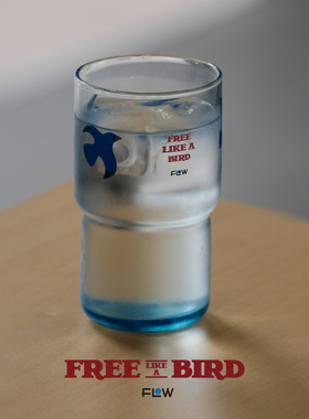 FLOW自由飞鸟·蓝色玻璃杯