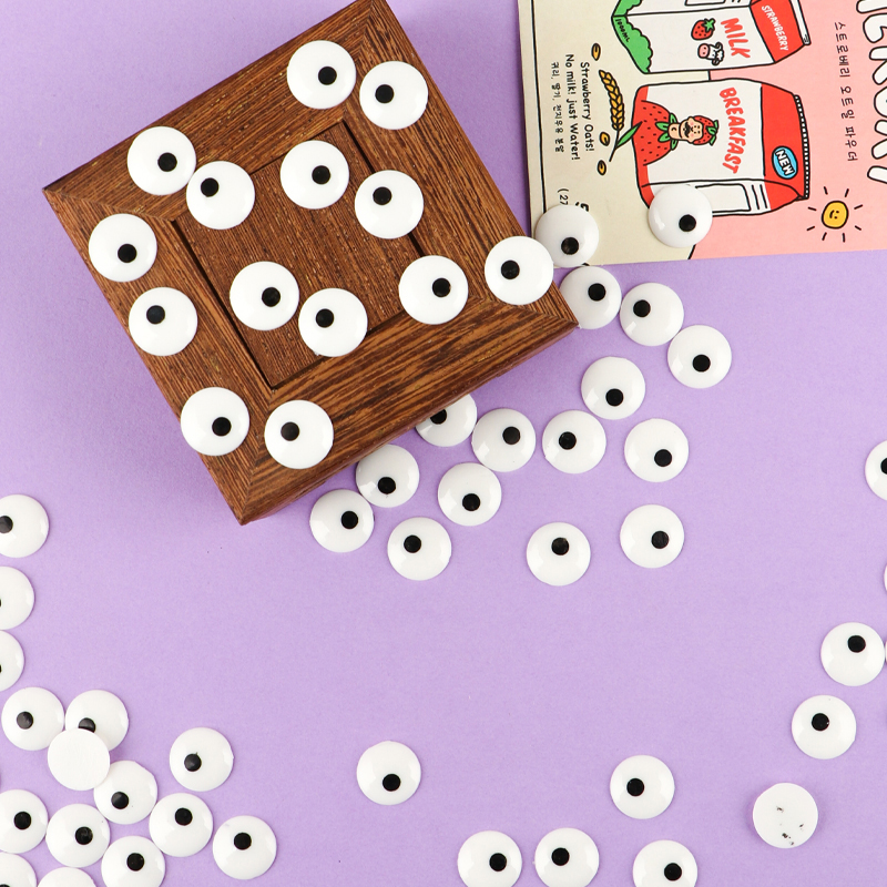 diy手工动物眼睛斗鸡眼材料儿童幼儿园毛线编织毛球配件材料仿真