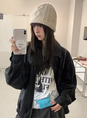 韩版简约灰色针织帽子女