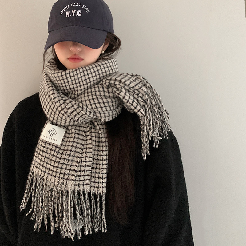 小香风格子围巾女冬季2025新款韩版百搭仿羊绒加厚围脖披肩白色男,服饰配件/皮带/帽子/围巾,围巾/丝巾/披肩,淘宝优惠券,粉丝福利购,淘宝优惠卷